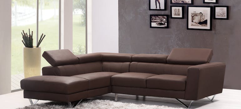 Brown sectional