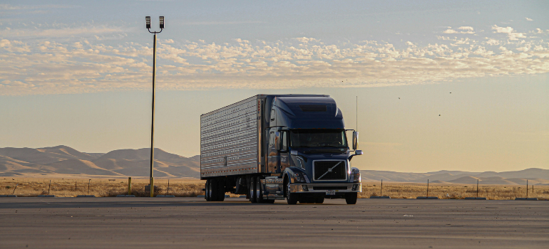 Cargo truck on the road