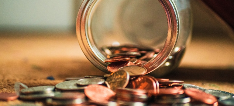 coins in a jar