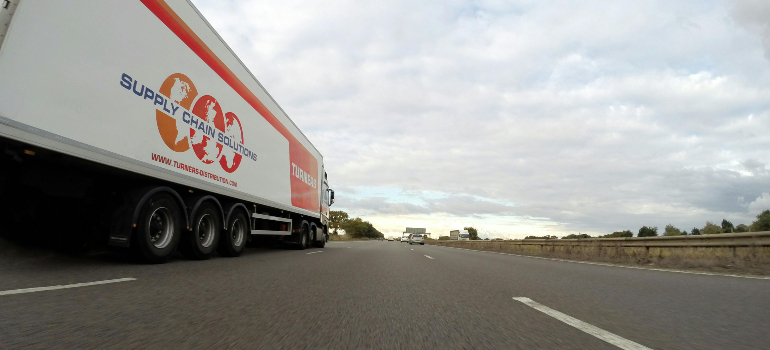 truck on the road