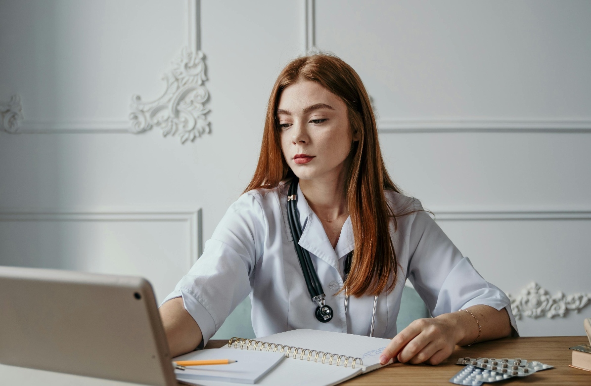 a doctor working