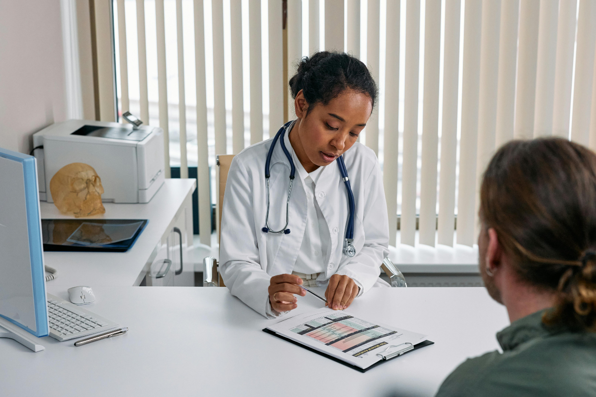 doctor talking to a patient