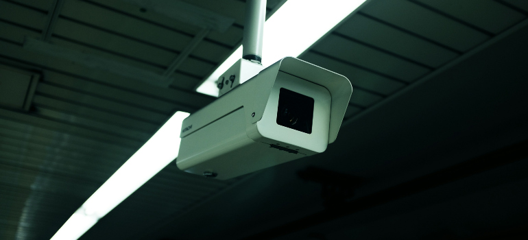 surveillance camera for managing security risks during a data center relocation