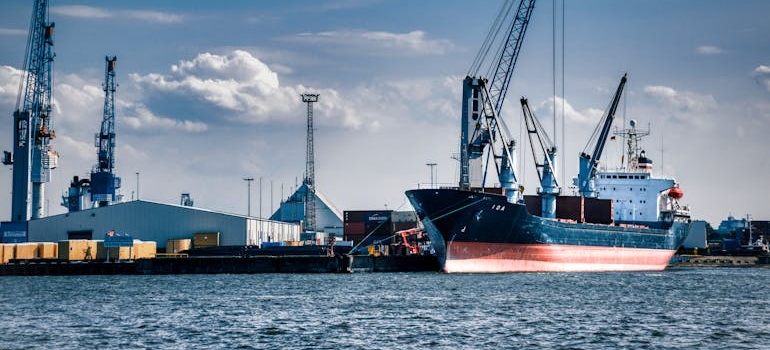 a ship on the water 