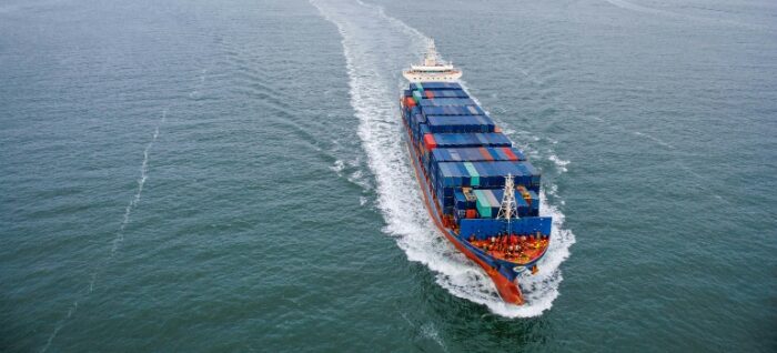 An Aerial Shot of a Cargo Ship