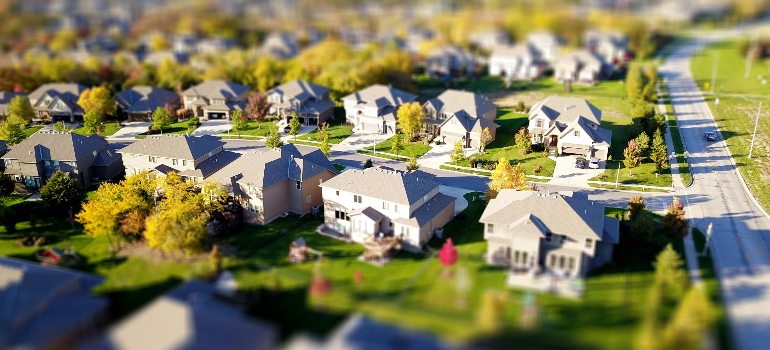 High Angle Shot of Suburban Neighborhood