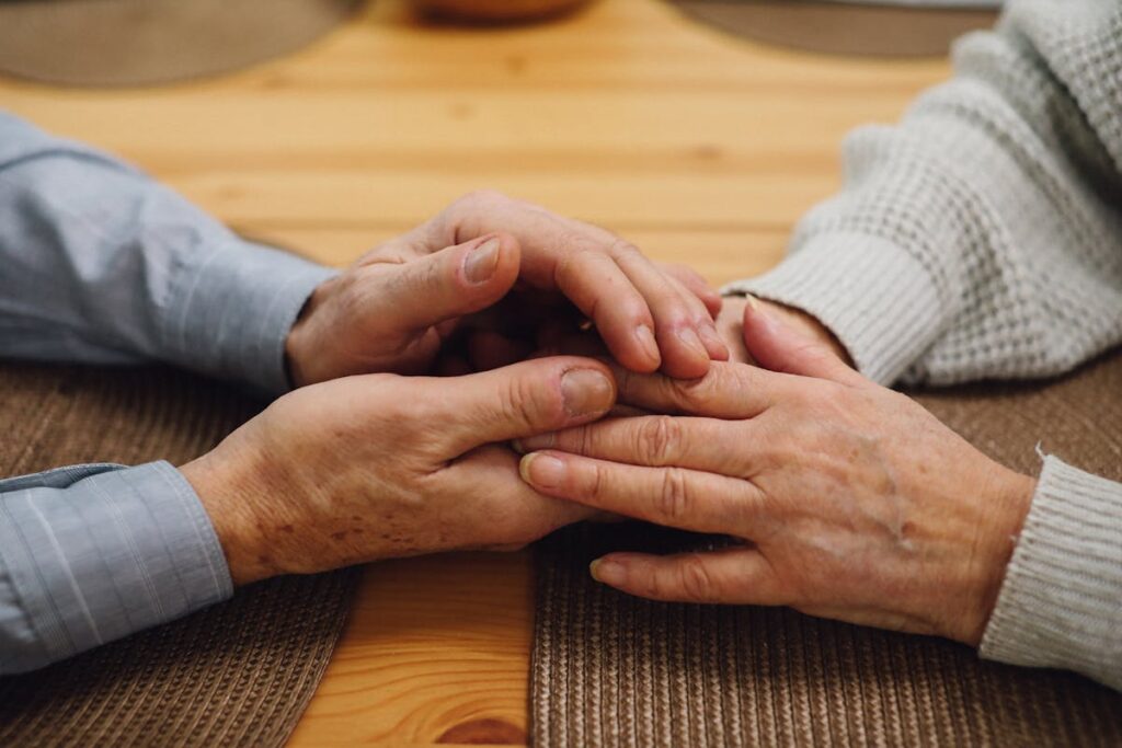 people holding hands